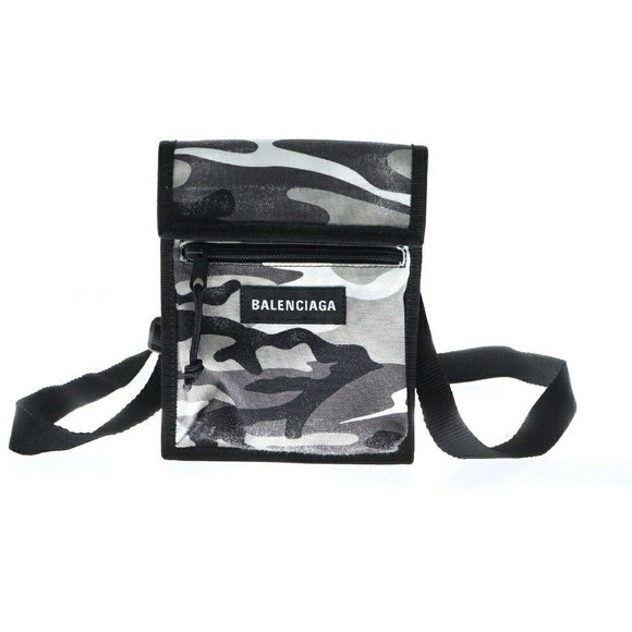 BALENCIAGA EXPLORER Camo Shoulder Bag Gray - Picture 1 of 5